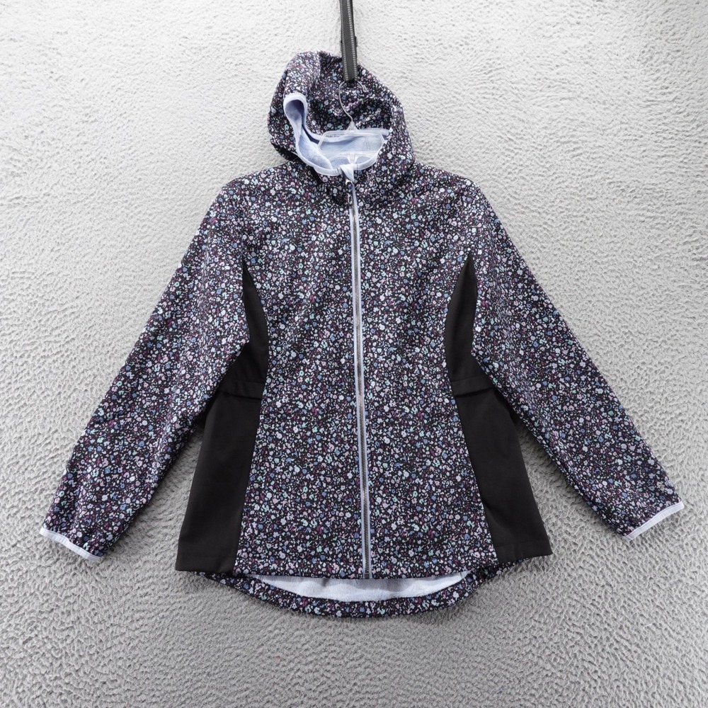 Free Country‎ Girls XL Floral Print Softshell Jacket Hooded Rain Wind Resistant